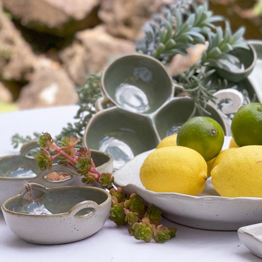 Mediterranean Olive Small Handle Bowl