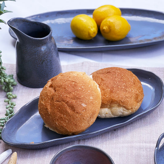 Grey-Blue Small Oval Platter