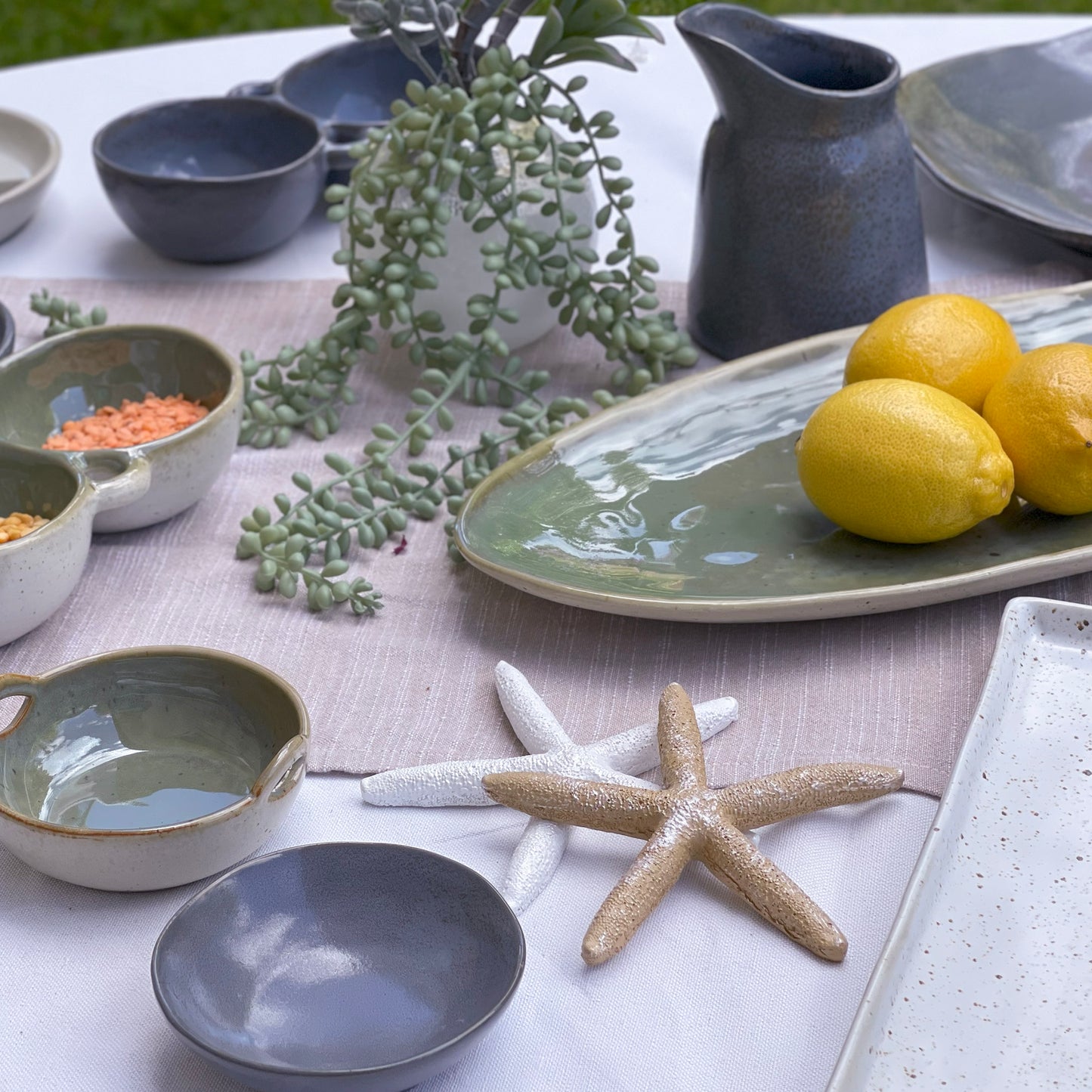Olive Triple Snack Bowl