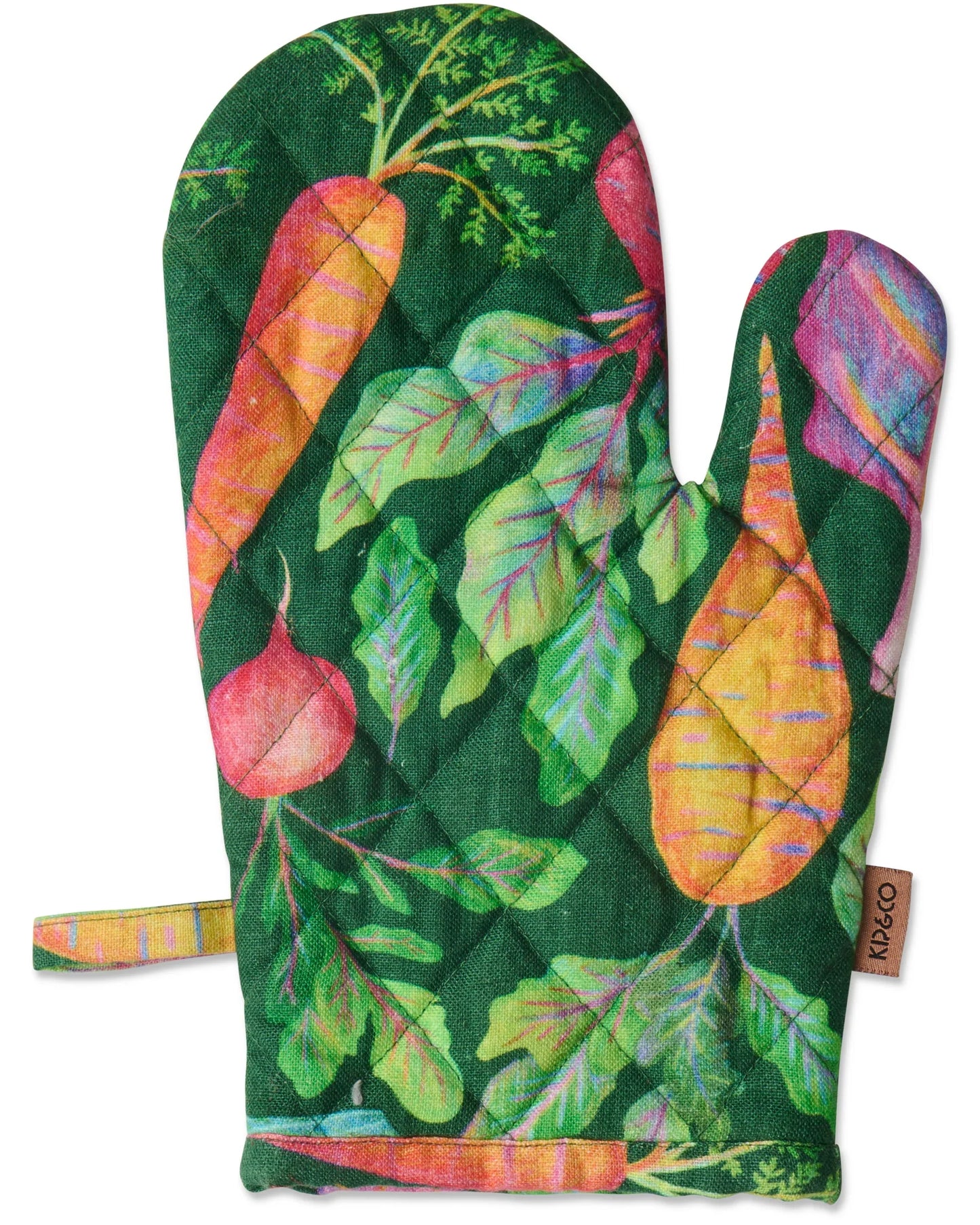 Veggie Soup Oven Mitt - Quilted Linen Cotton Heat Protection