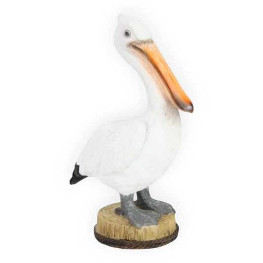 Standing Pelican on Log - 21cm