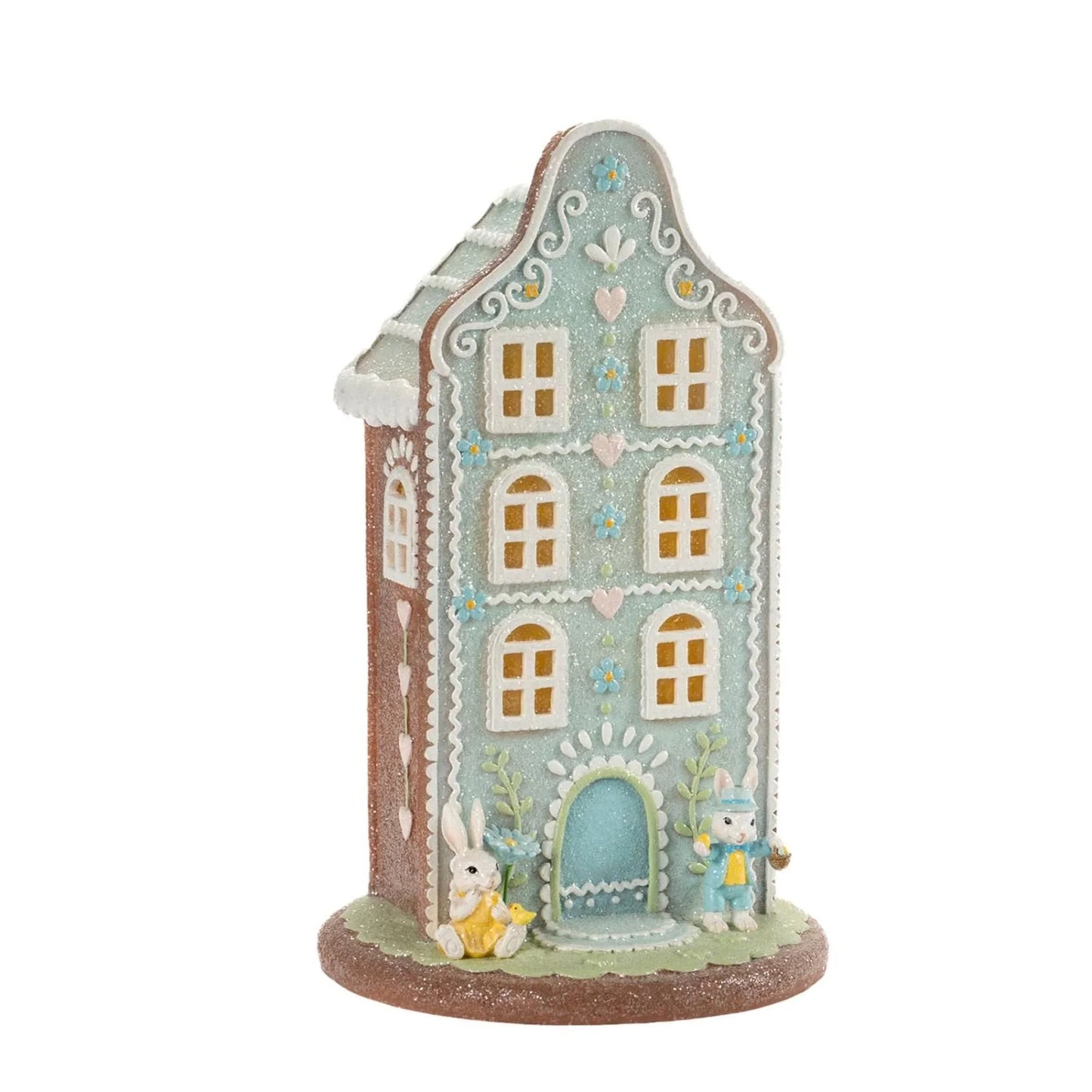 Blue LED Easter House - 33cm