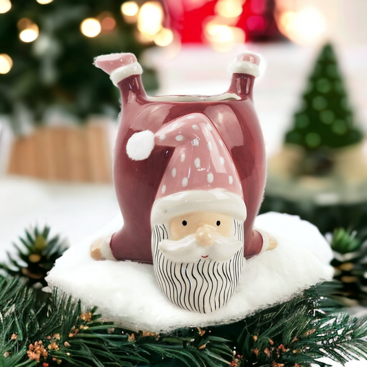 Santa Planter Dark Pink.