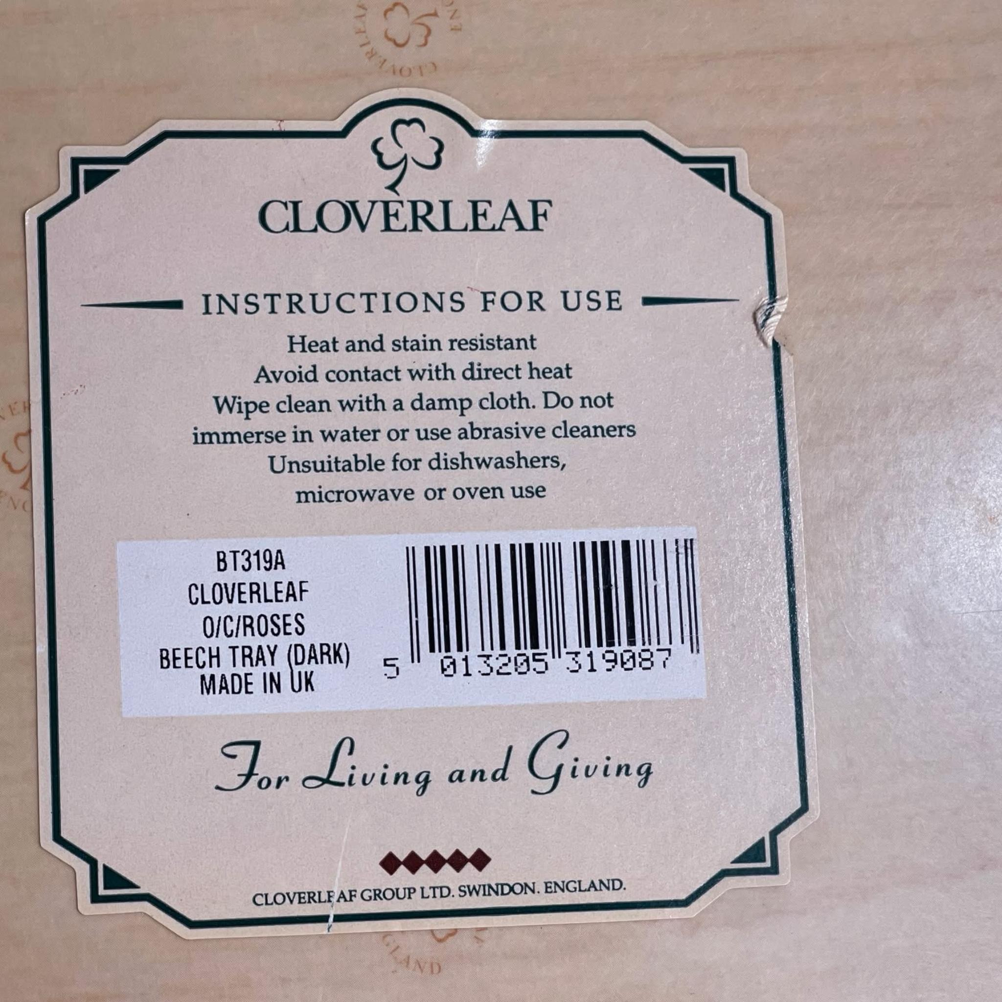 Cloverleaf Royal Albert Old Country Roses Serving Tray