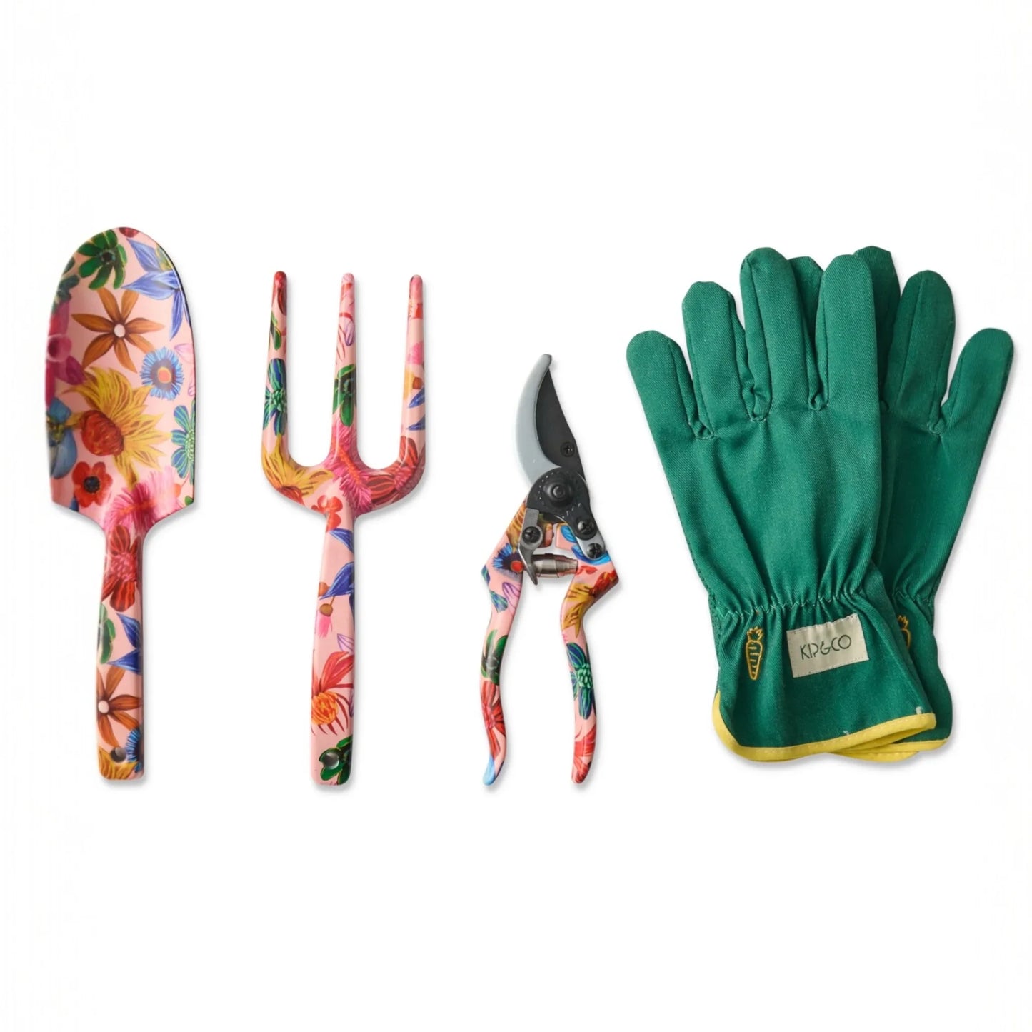 Wild Flowers In Bloom Garden Tools and Gloves Set - 4-Piece