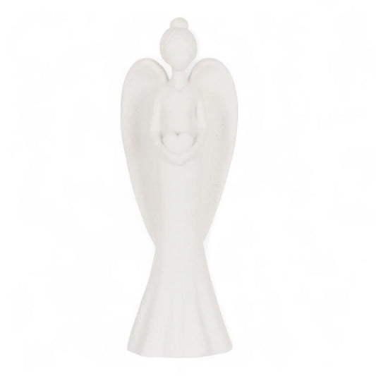 White Etched Angel With Heart