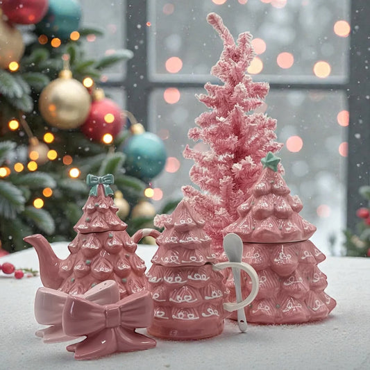 Pastel Tree Cookie Jar, Ceramic