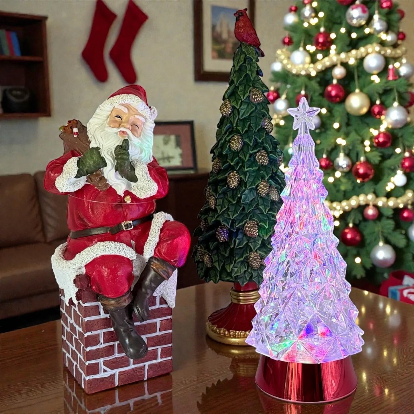 Traditional Santa On Chimney - 30.5 cm