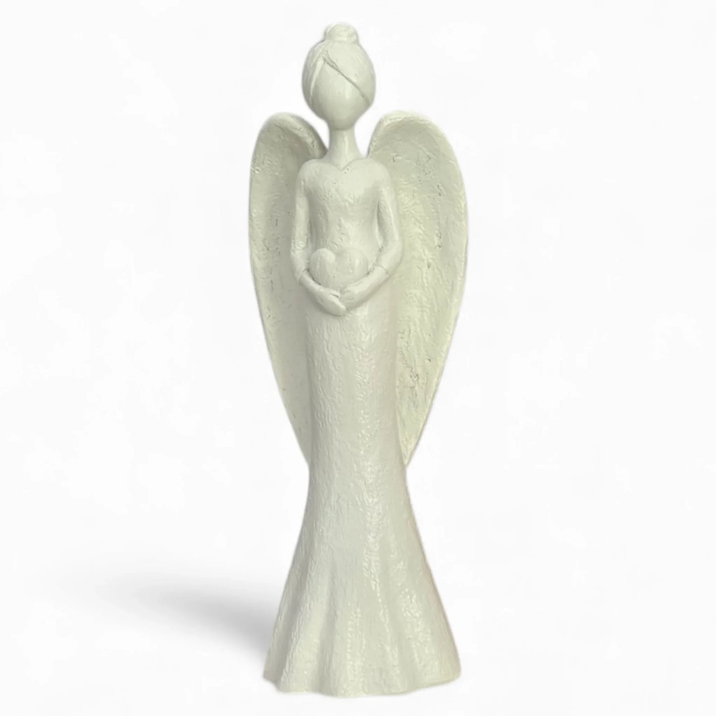 White Etched Angel With Heart