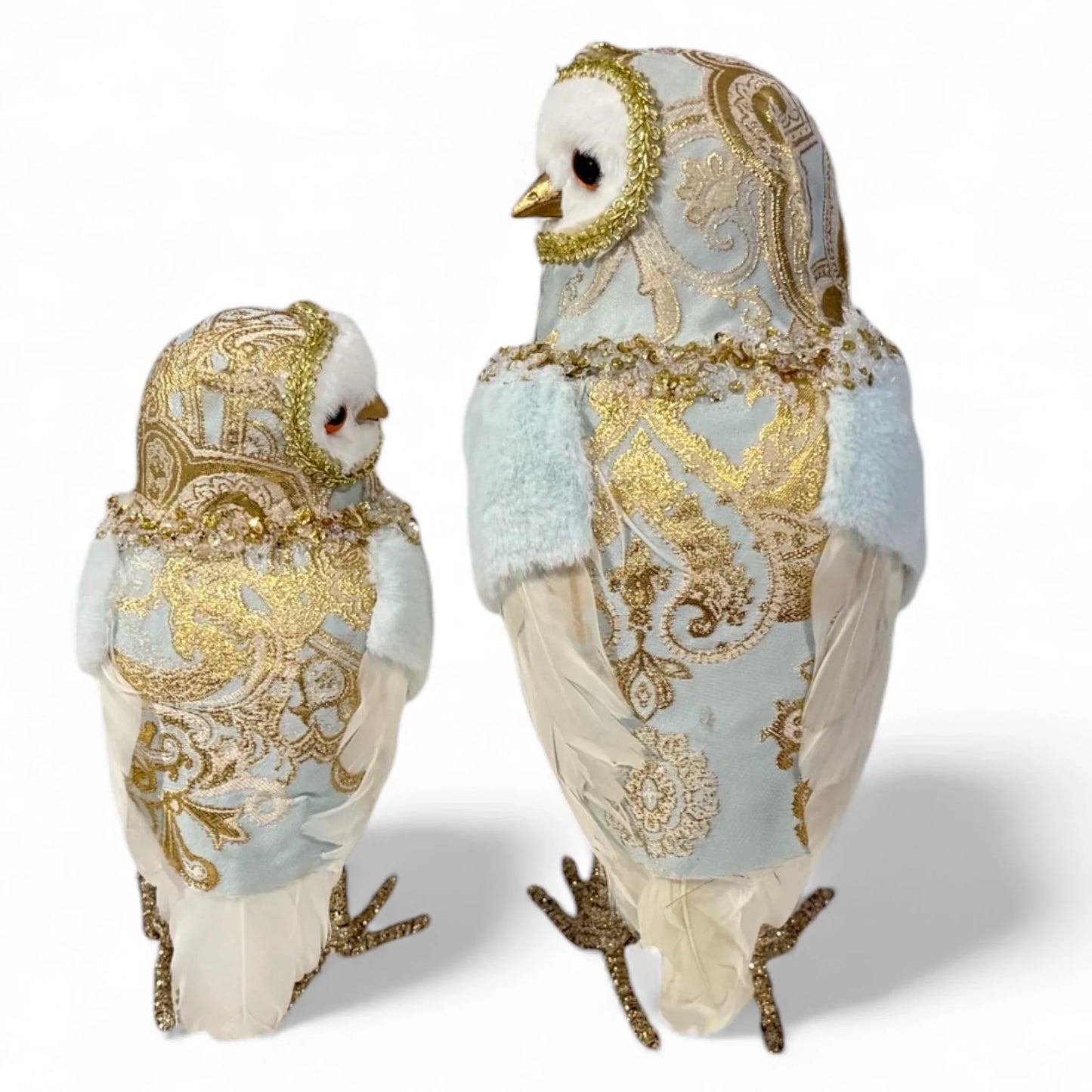 Exquisite Blue Jacquard Owl - 25cm