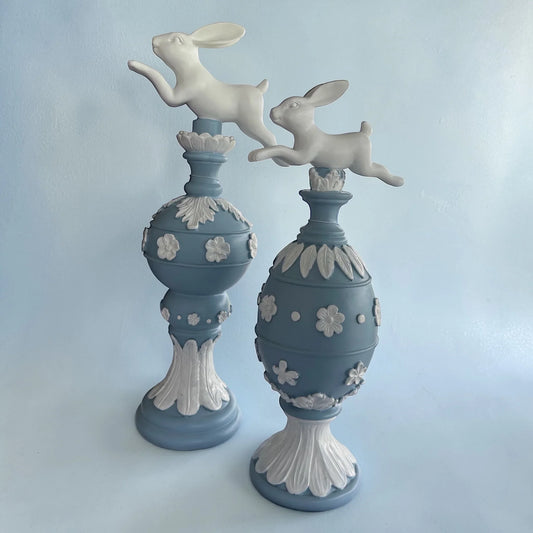 Skye Blue Bunny Finial - 32cm