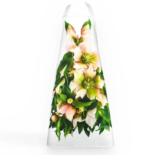 Elegant Hellebore Romance Apron