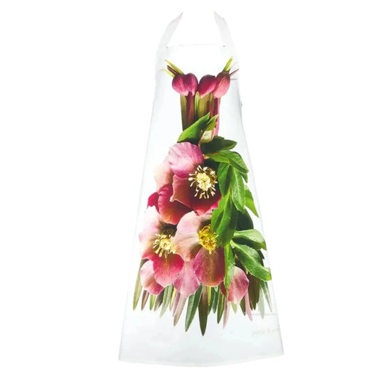 Elegant Crimson Hellebore Apron