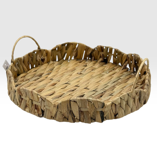 35cm Round Hyacinth Tray with Handle