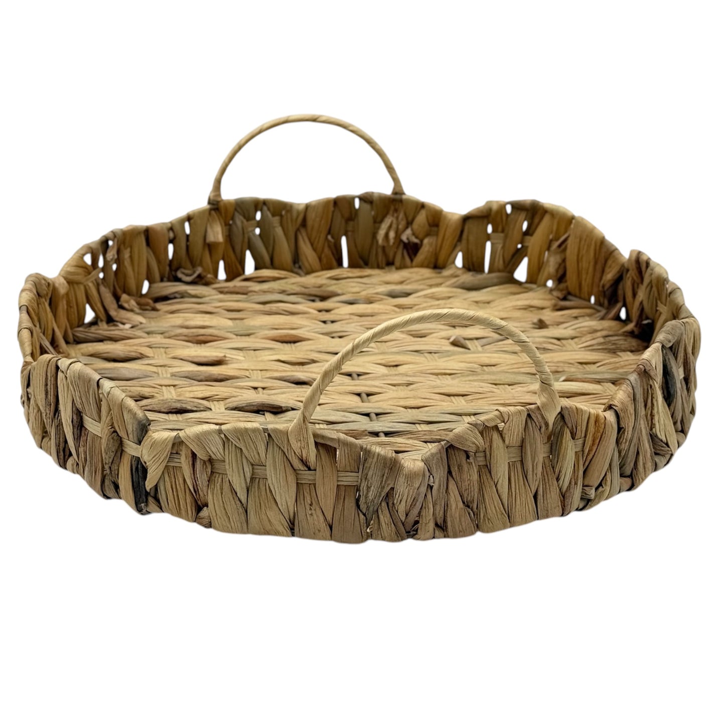 35cm Round Hyacinth Tray with Handle