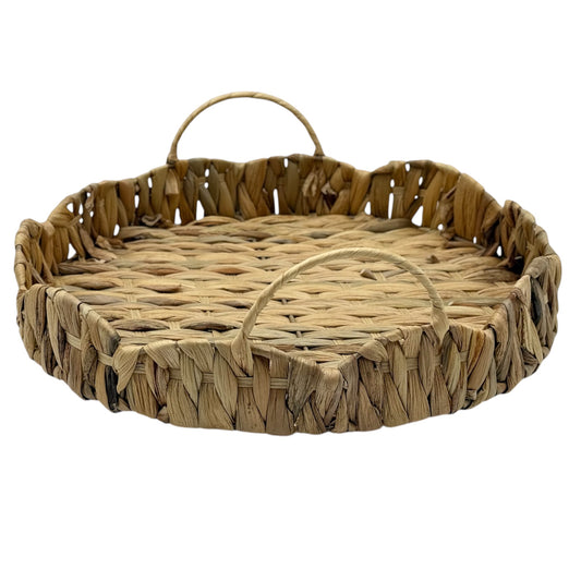 35cm Round Hyacinth Tray with Handle