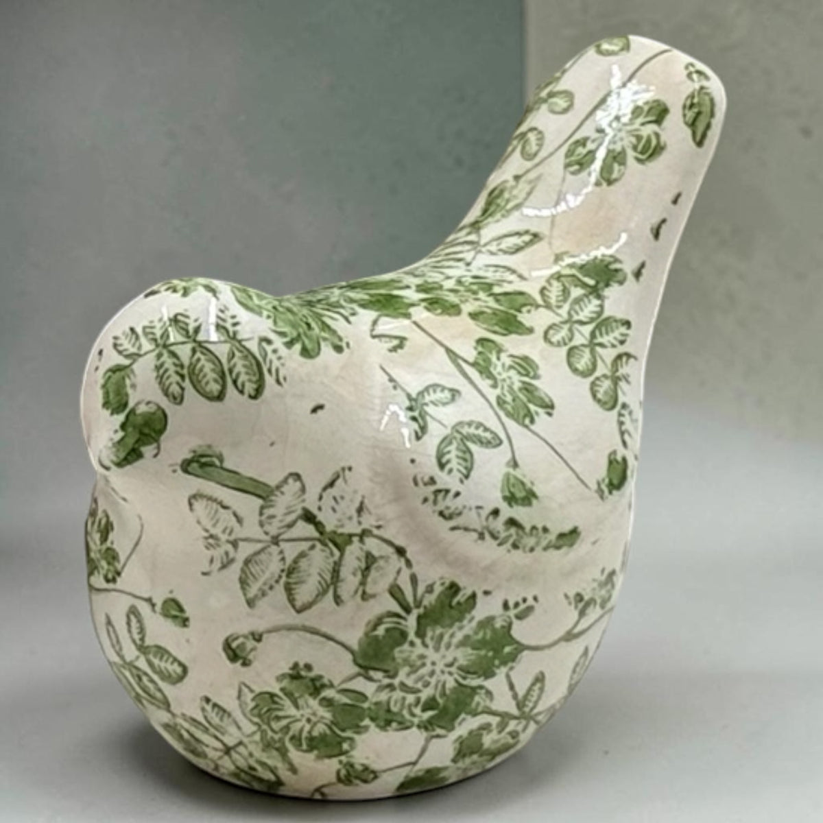 Green Floral Bird - 10.5cm
