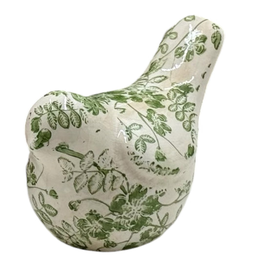 Green Floral Bird - 10.5cm