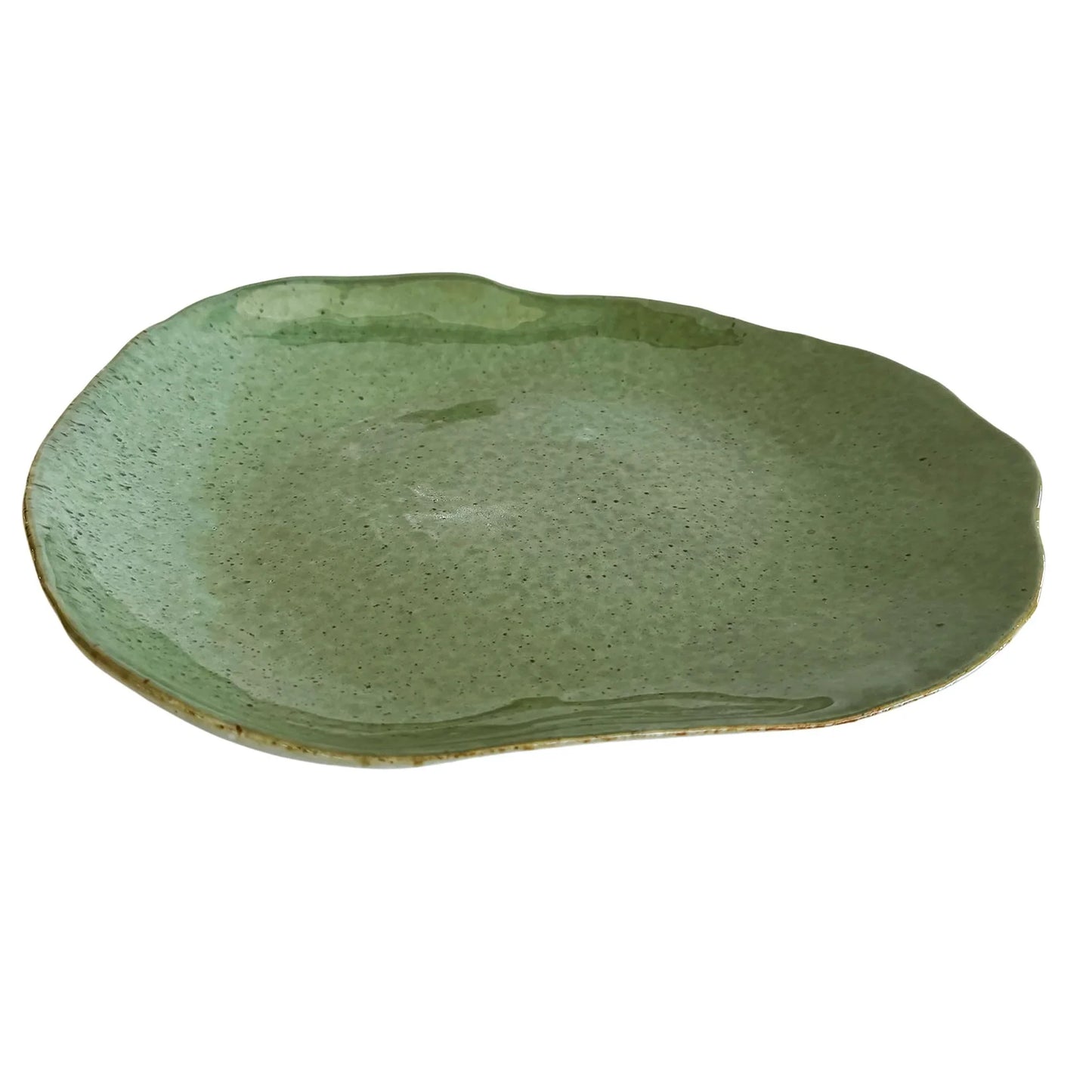 Olive Abstract Oval Platter
