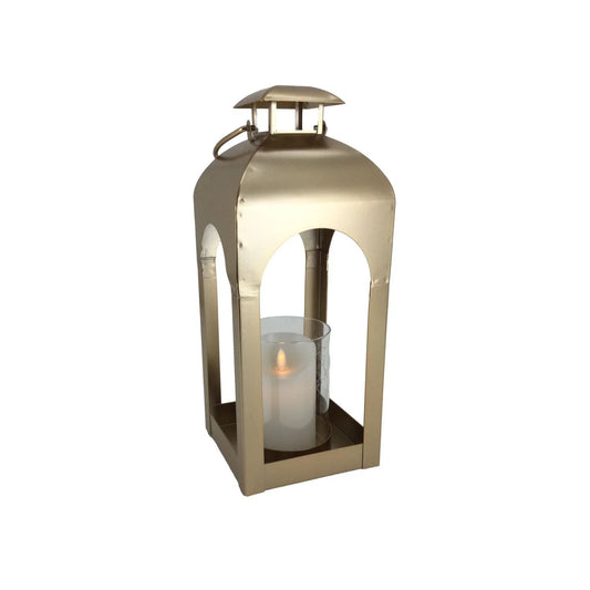 38cm Gold Metal Lantern