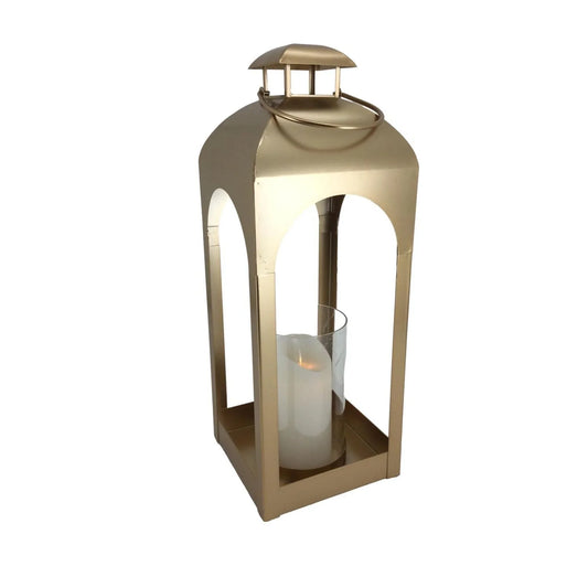 52cm Gold Metal Lantern
