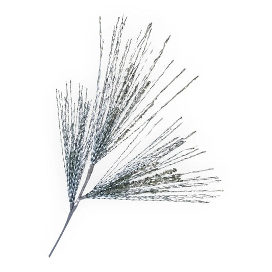 Sparkling silver decorative grass stem for elegant home décor and festive styling