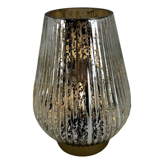 Small Silver Glass Vase 19cm