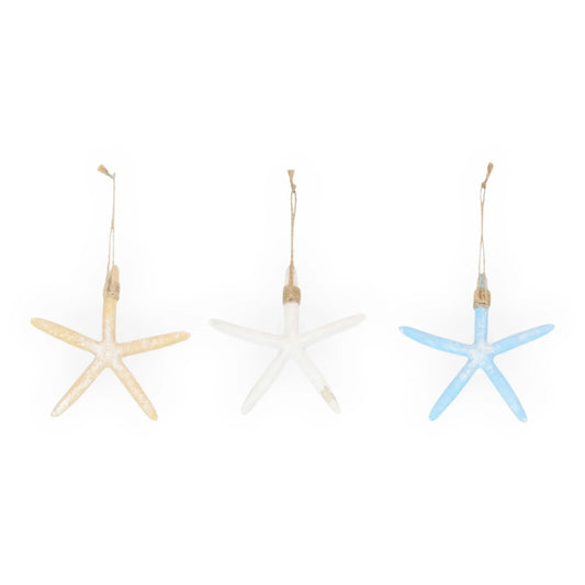 Set of 3 Hanging Starfish - 12cm