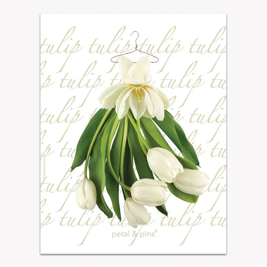 Elegant Tulip Dress Tea Towel