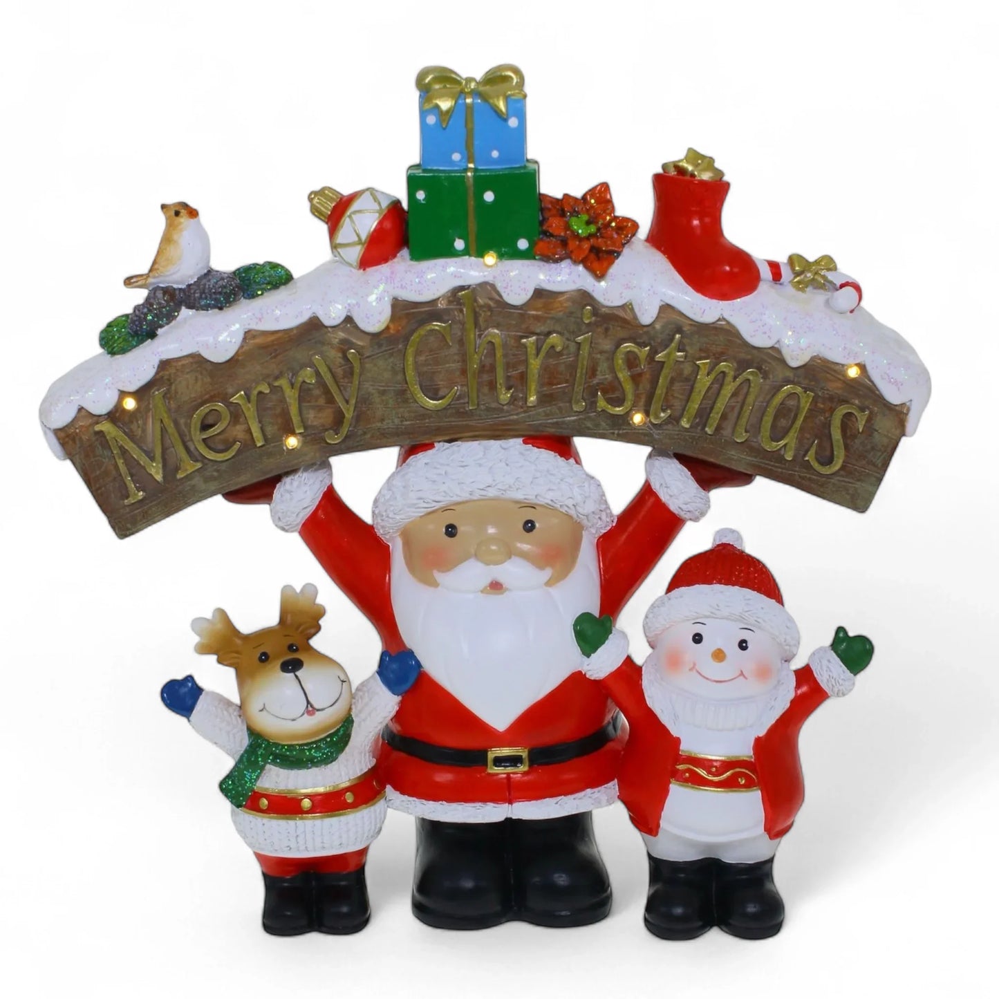 Santa & Friend Merry Christmas LED
