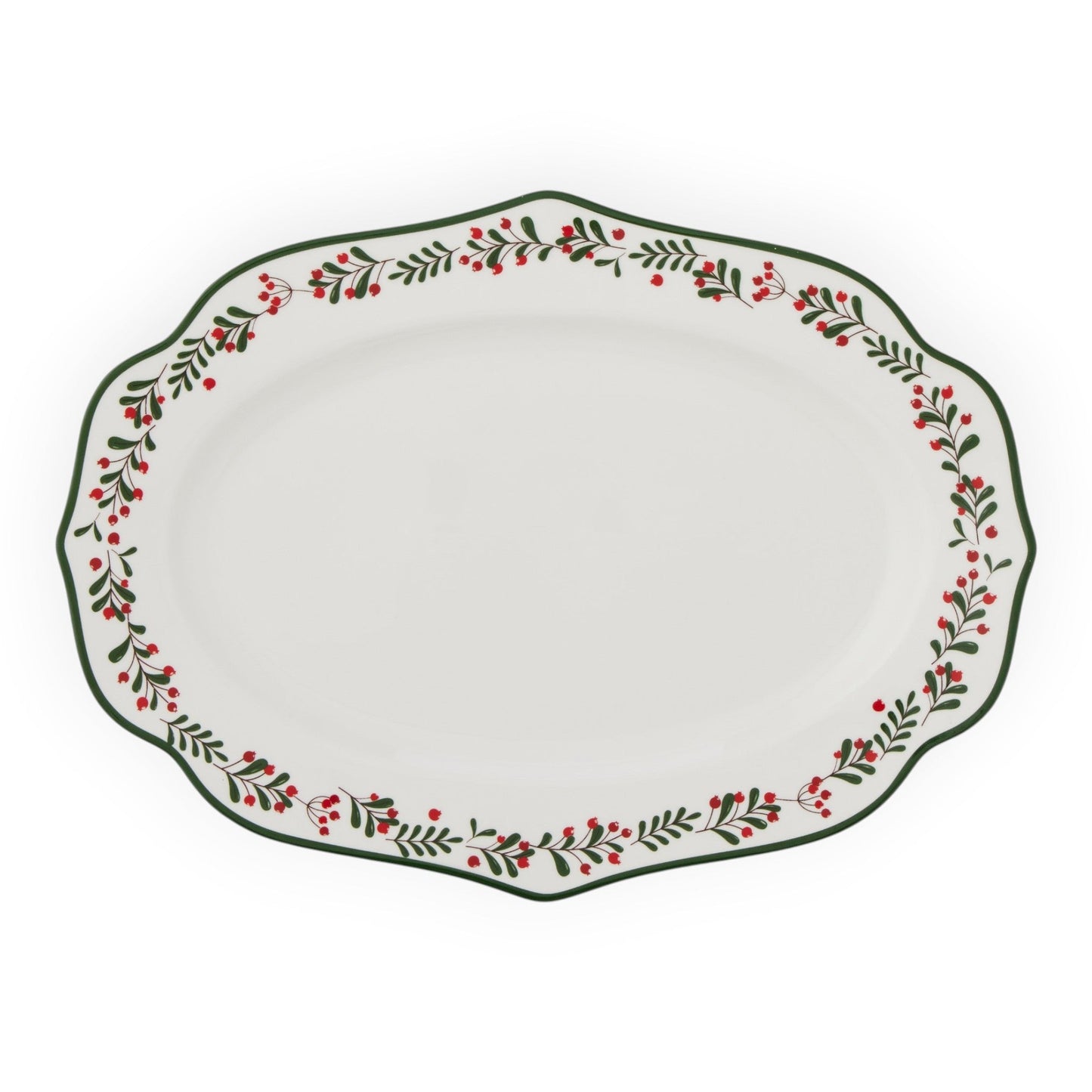 Oval Berry Platter Ceramic 35cm