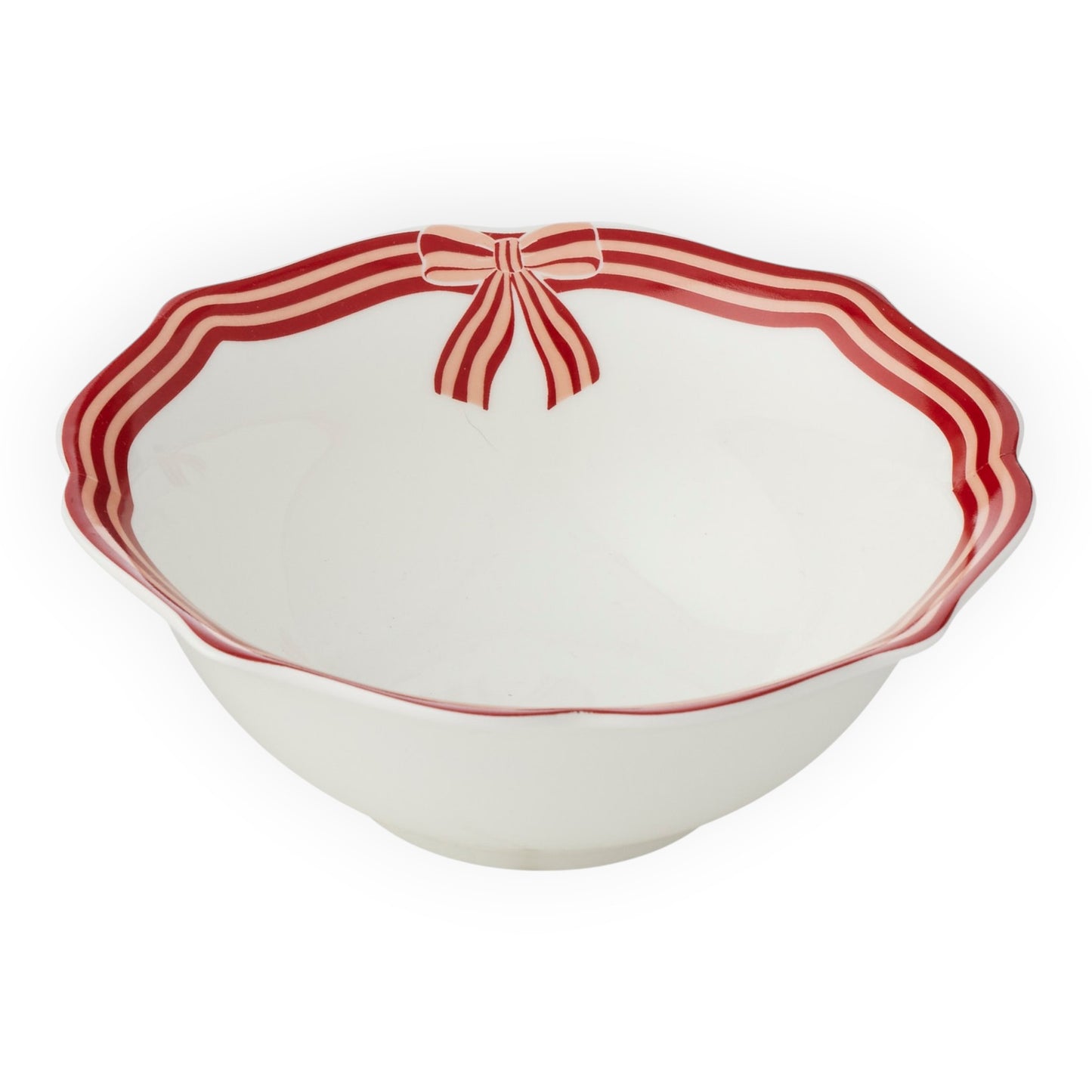 Bow Bowl Ceramic 15cm - Red or Green