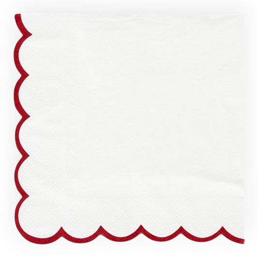 Scalloped 20 pack 3Ply Napkins