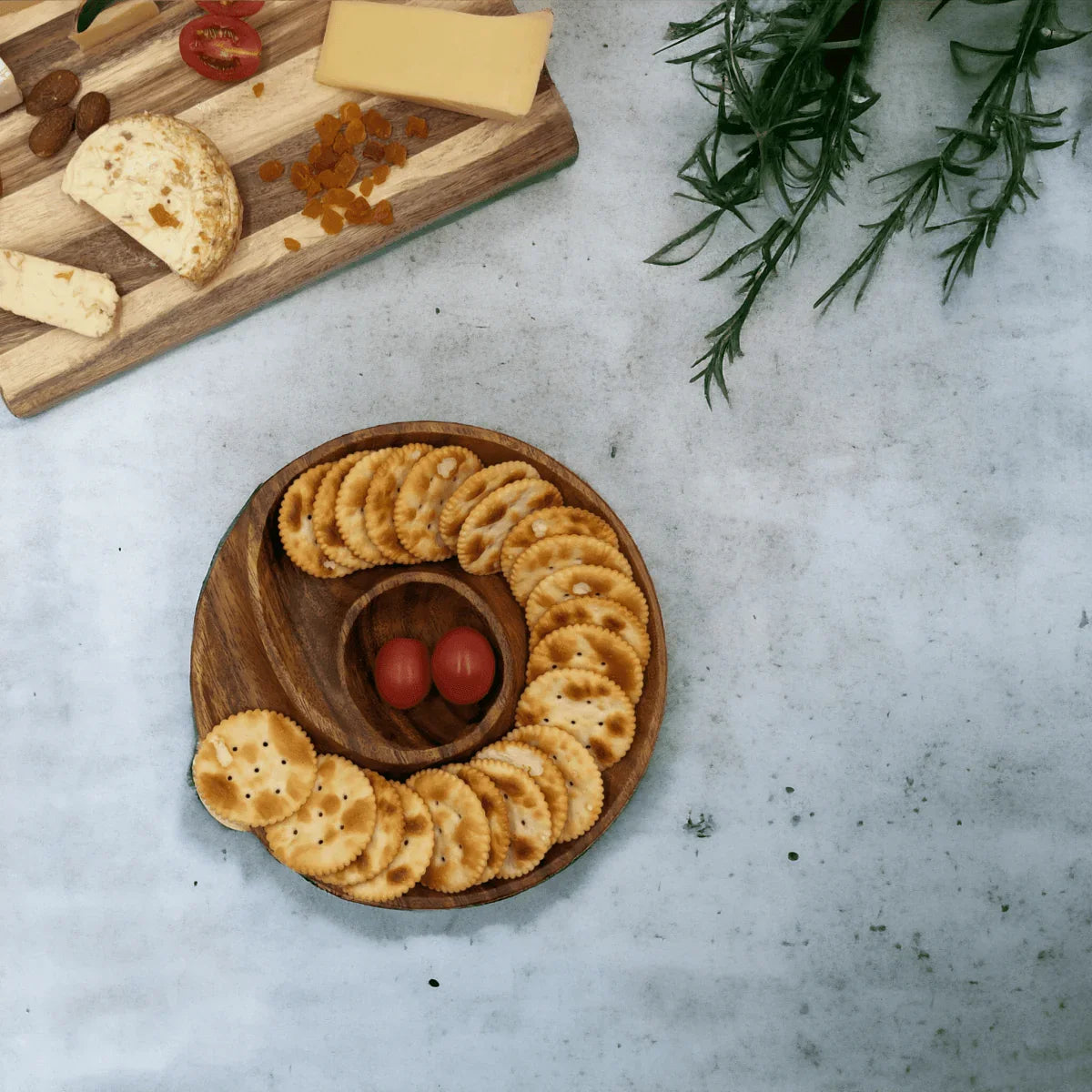 Acacia Swirl Dip Platter - Exquisite Homewares 