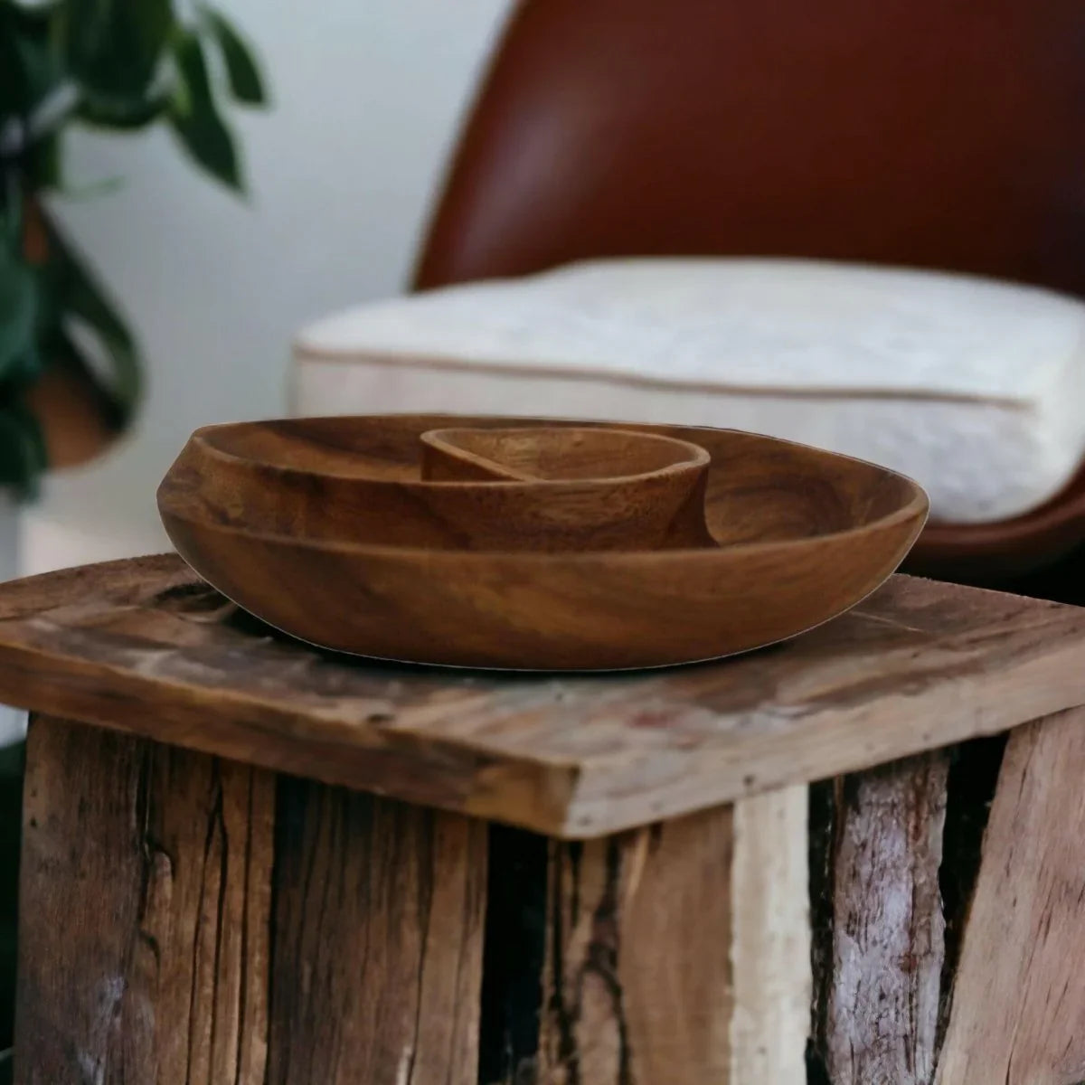 Acacia Swirl Dip Platter - Exquisite Homewares 