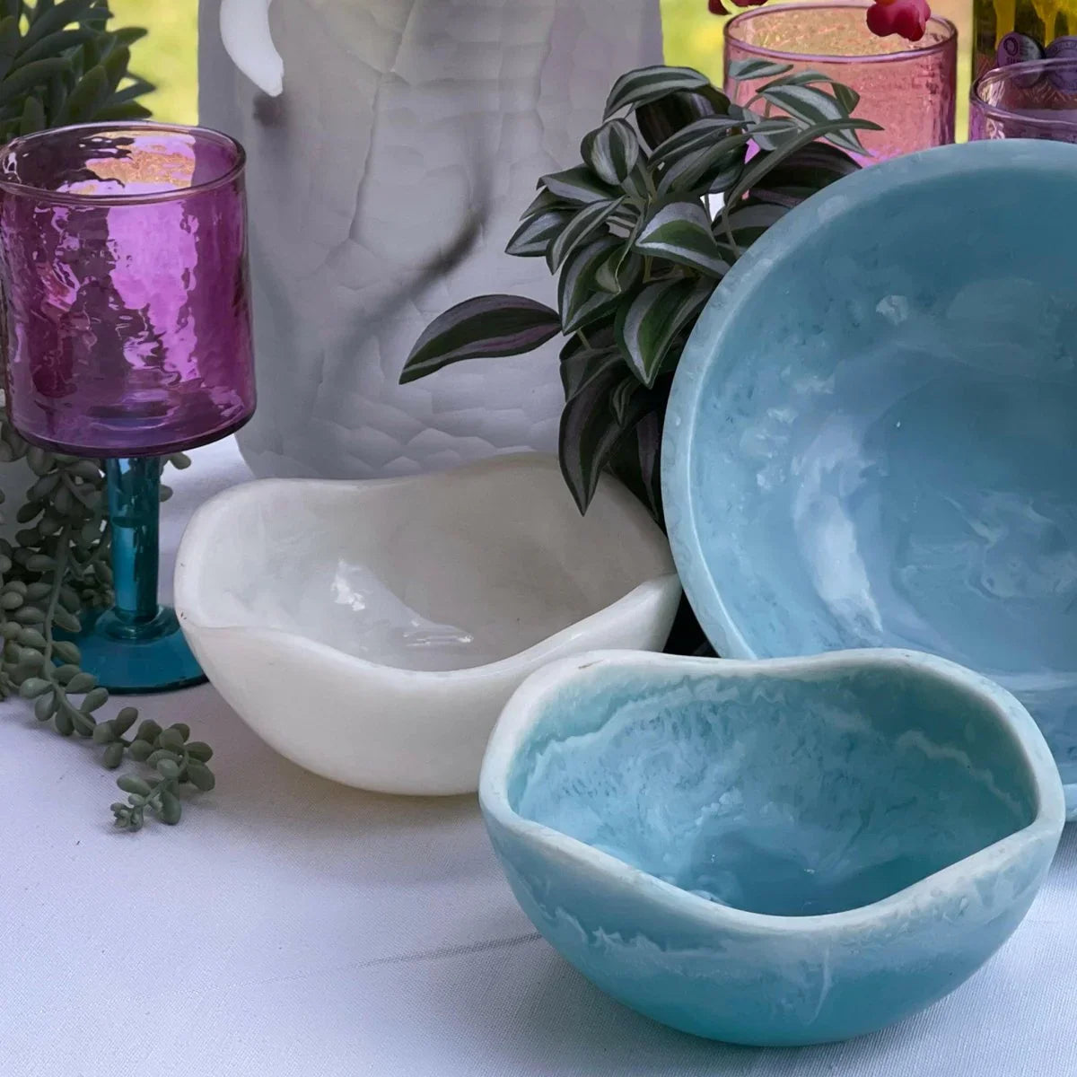 Allegra Bowl Small - Blue - Exquisite Homewares 