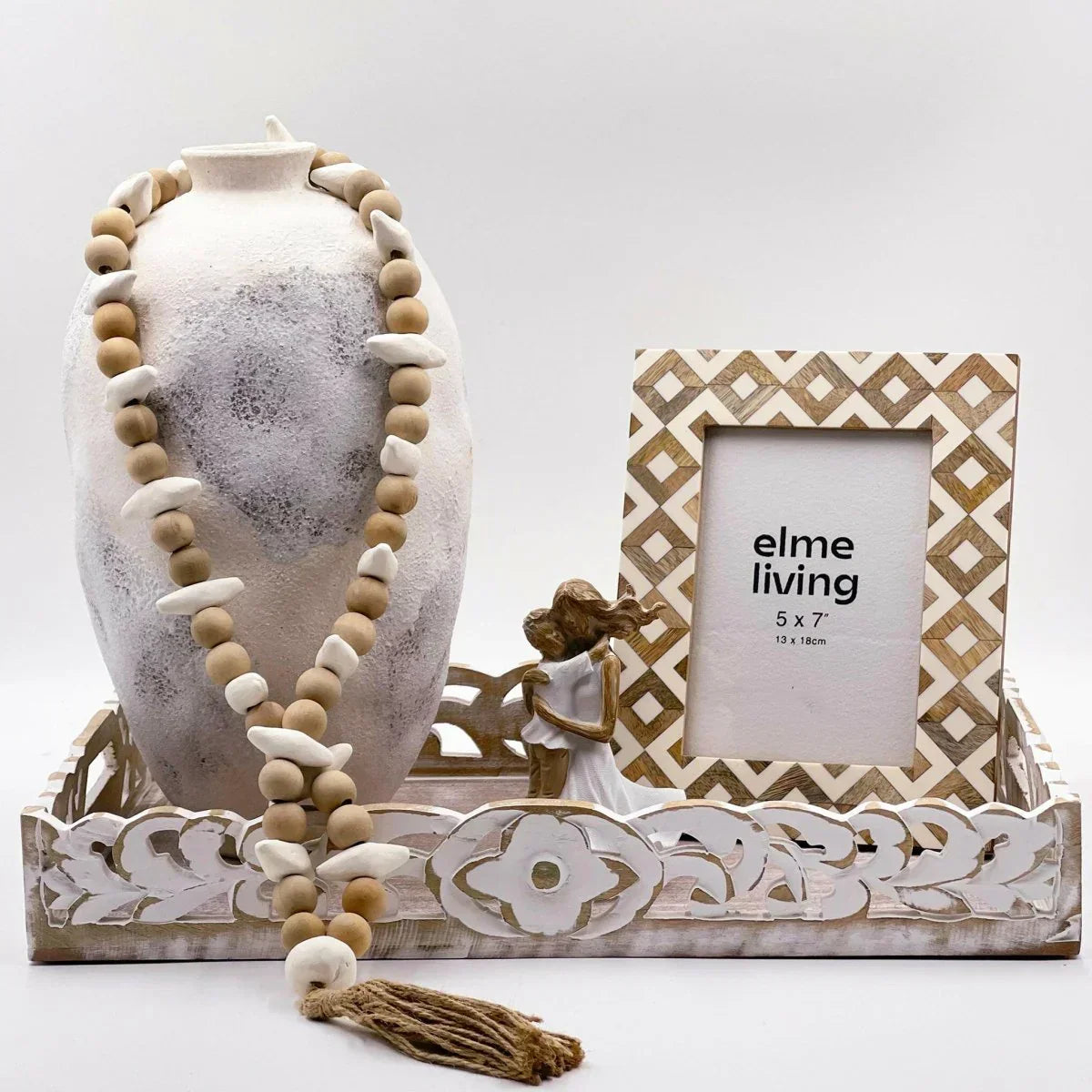 Amina Vase White - Exquisite Homewares 