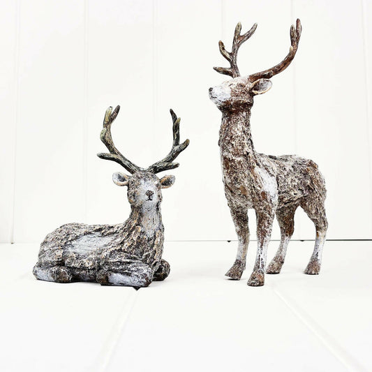 Bark Reindeers - Set of Two - Exquisite Homewares