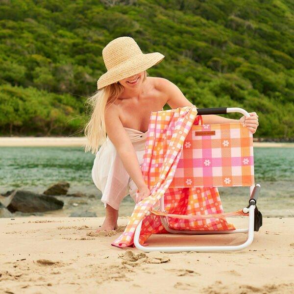 Beach Chair – Daisy Gingham - Exquisite Homewares 
