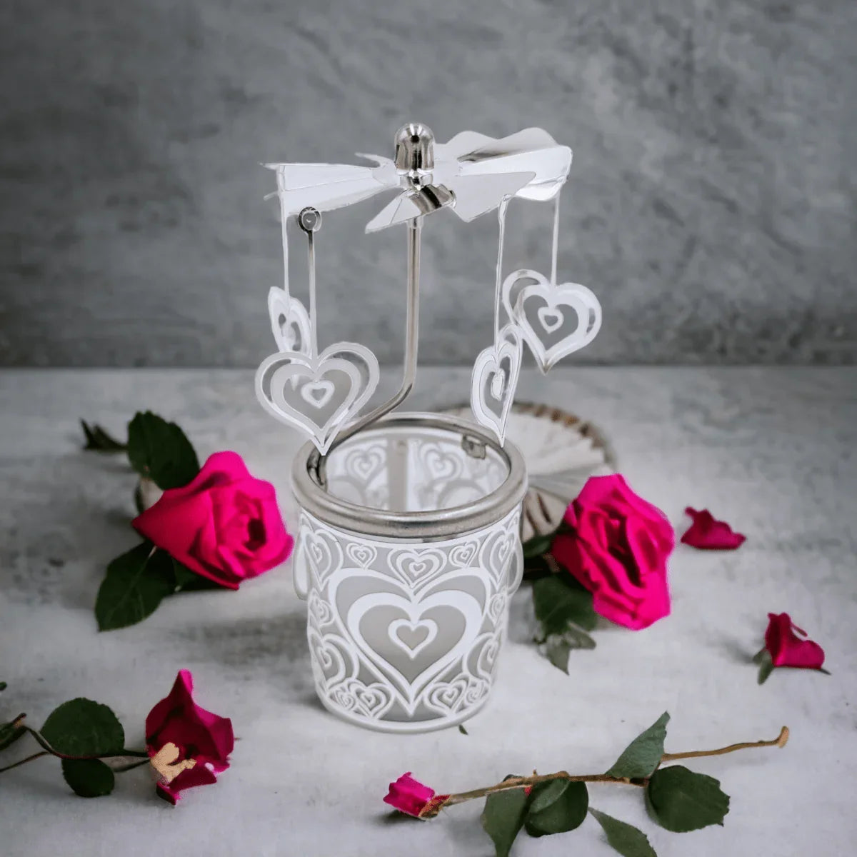 Candle Jar & Carousel - Love Heart - Exquisite Homewares 