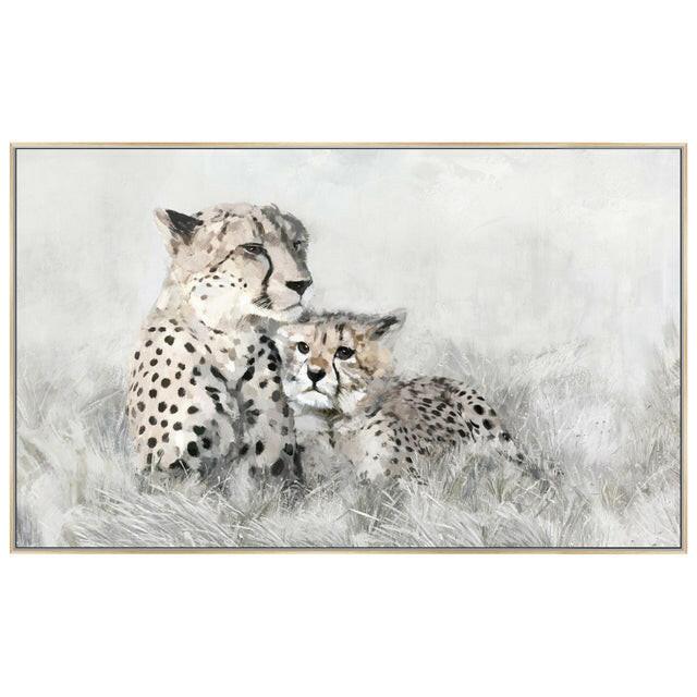 Cheetah's Serene Gaze Framed Canvas - Exquisite Homewares 