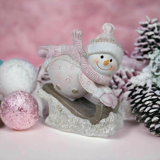 Christmas Snowman on a Sled - Exquisite Homewares