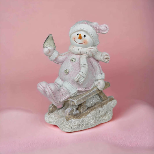 Christmas Snowman on a Sleigh - Exquisite Homewares