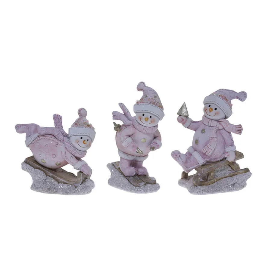 Christmas Snowman Skiing Downhill - Exquisite Homewares 