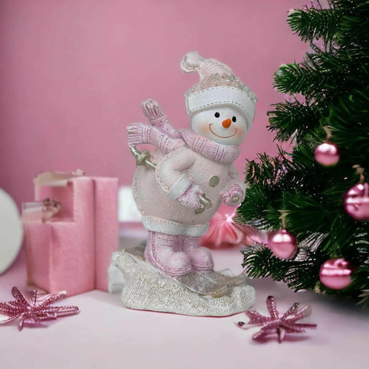 Christmas Snowman Skiing Downhill - Exquisite Homewares