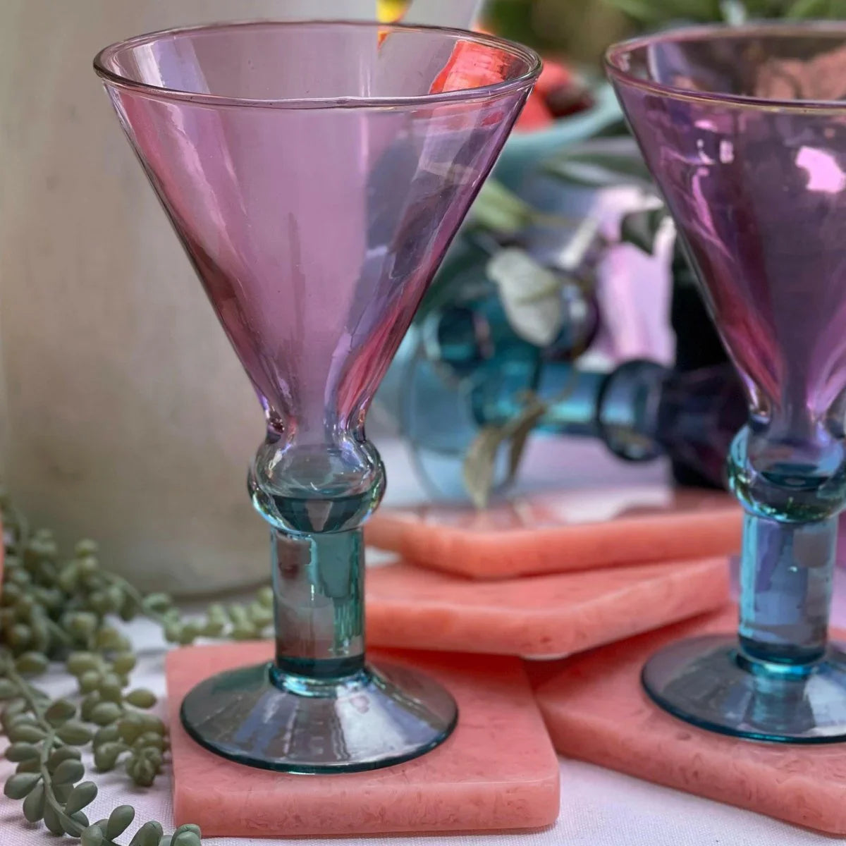 Dahlia Martini Glass Set of 4 - Exquisite Homewares 