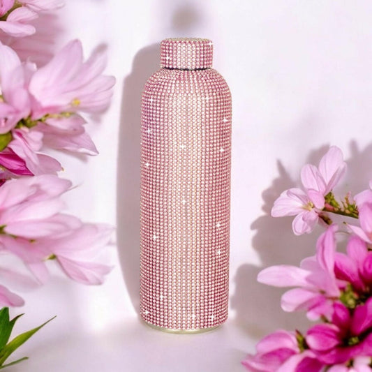 Diamonte Drink Bottle - Pink - Exquisite Homewares