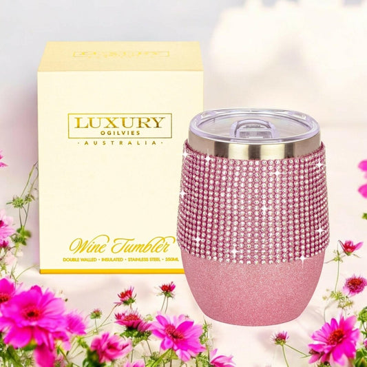 Diamonte Wine Tumber / Coffee Mug - Exquisite Homewares