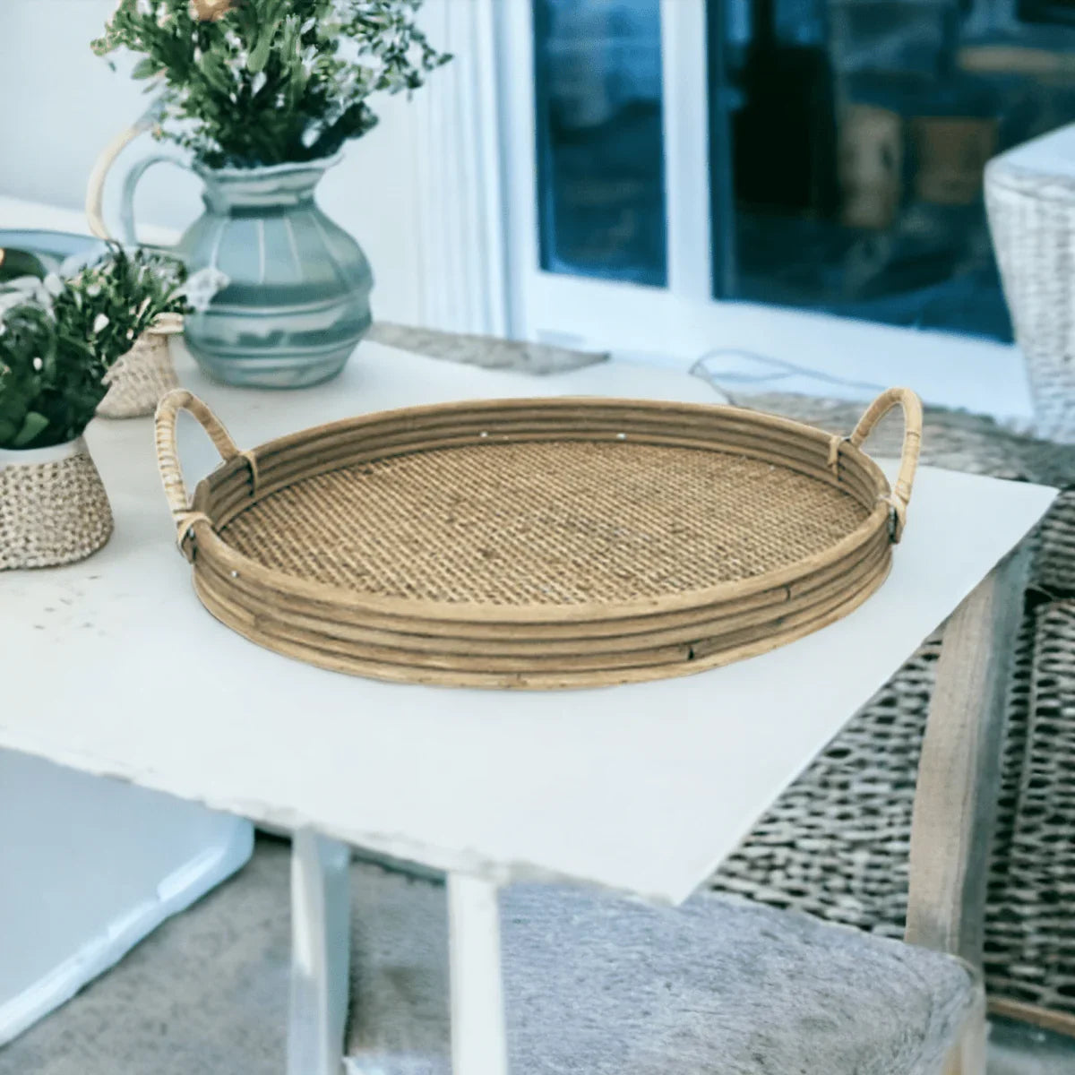 Elysian Rattan Tray - Exquisite Homewares 
