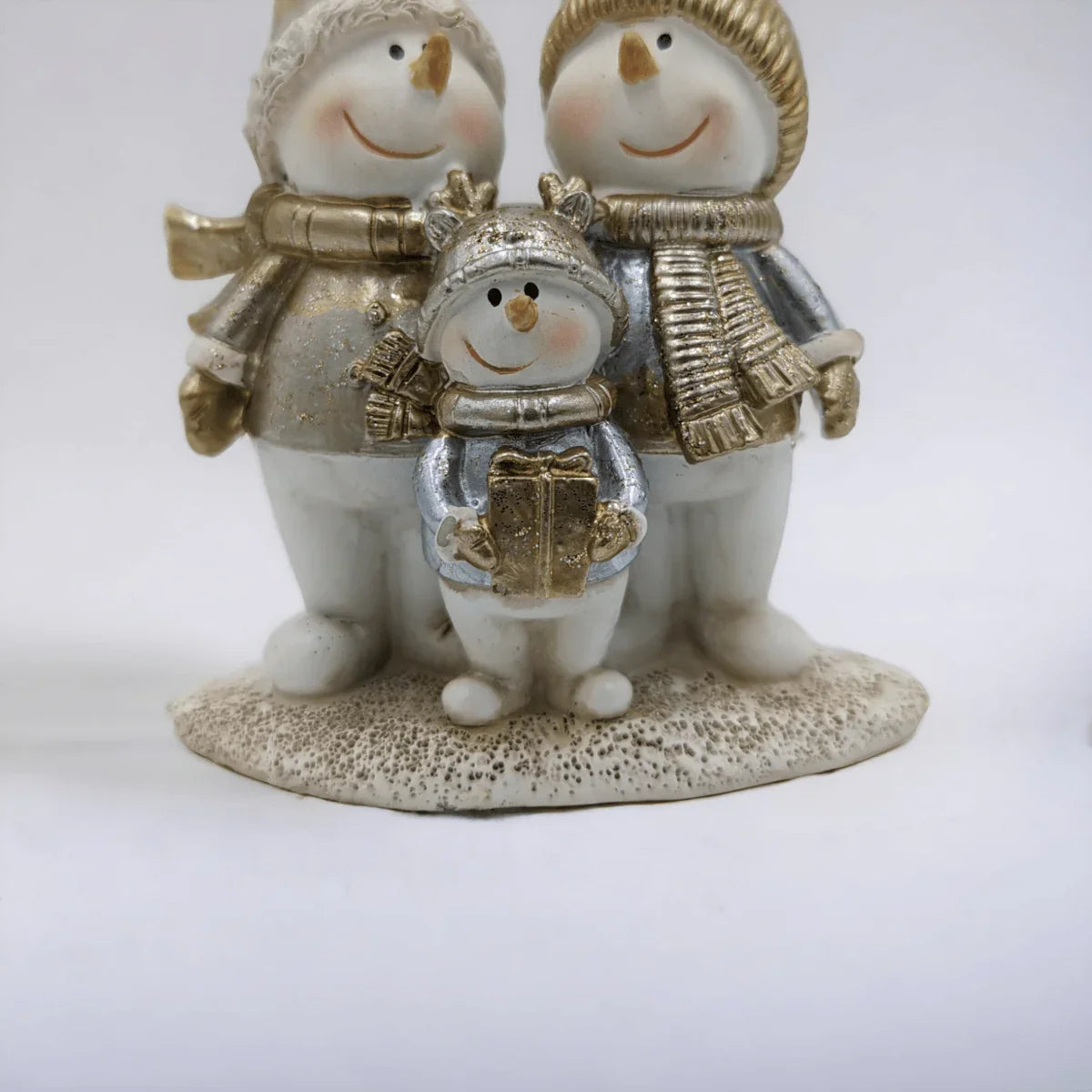 Gold and Silver Snowman Family - Exquisite Homewares 